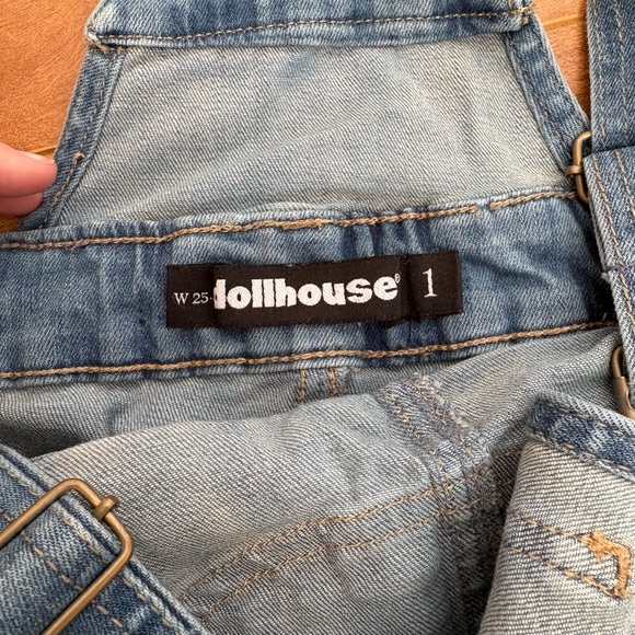 Dollhouse Light Blue Denim Overalls - Picture 3 of 4